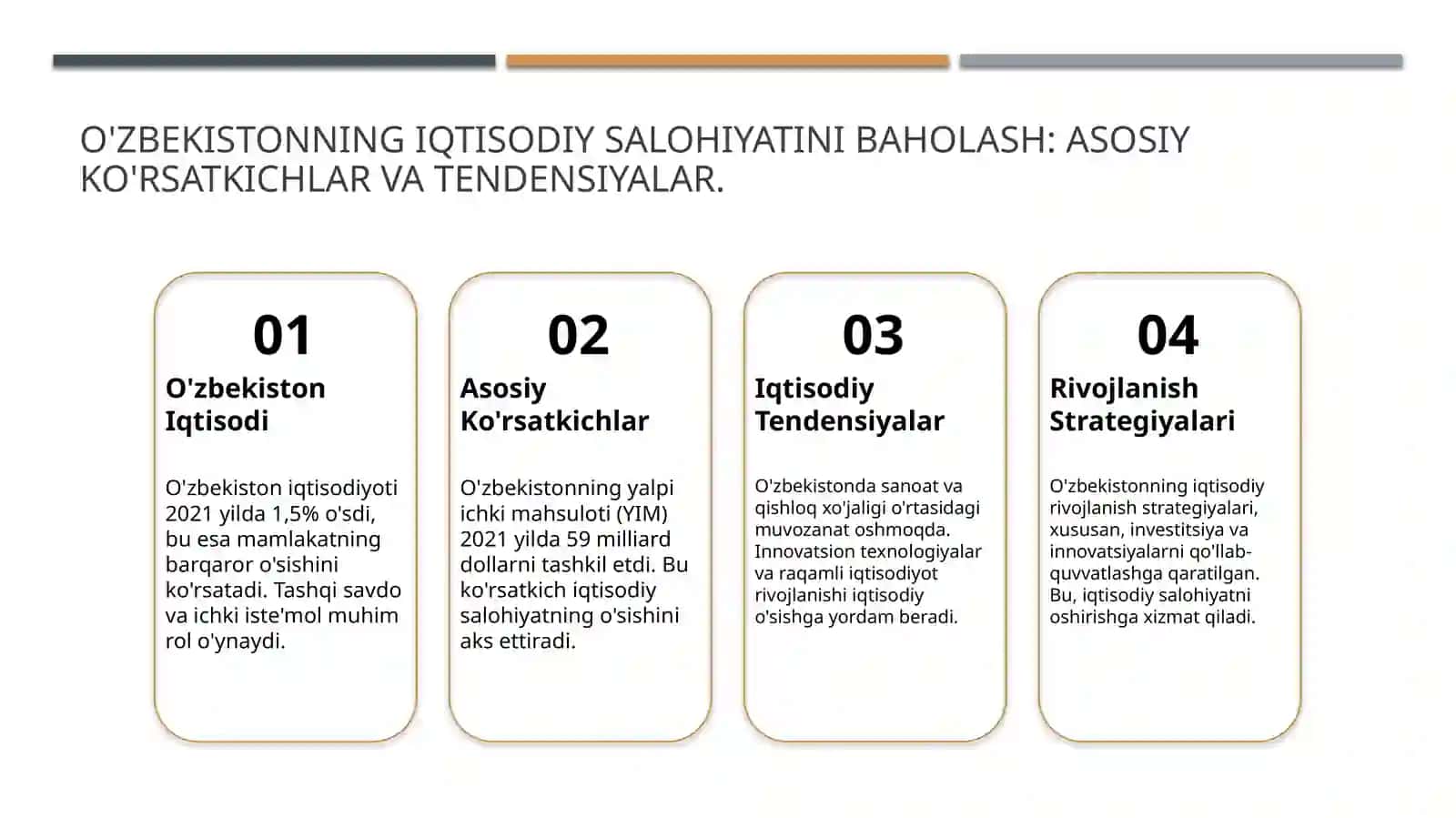 O'zbekistonning Iqtisodiy salohiyatini aniqlash 3