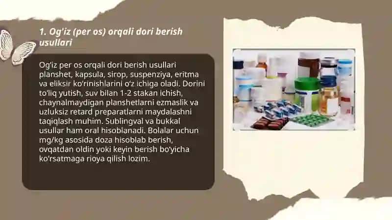 Dori vositalarini qoʼllash usullari 3