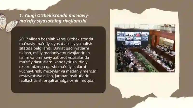 Yangi O'zbekistonda amalga oshirilayotgan ma'naviy o'zgarishlar 3