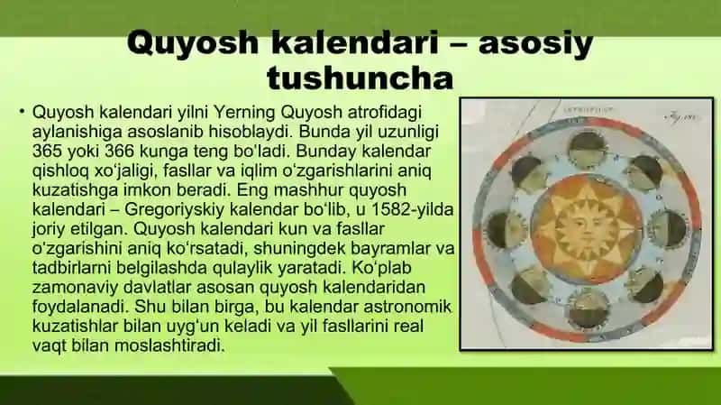 Quyosh, Oy va Quyosh-Oy kalendarlari 3