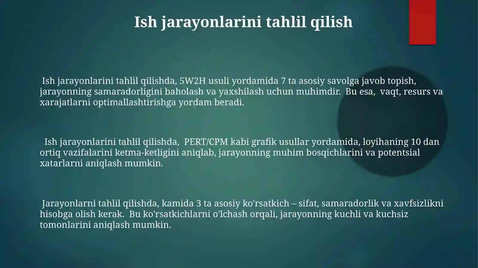Ish o'rnini tashkillashtirishning talablarini o'rganish 3