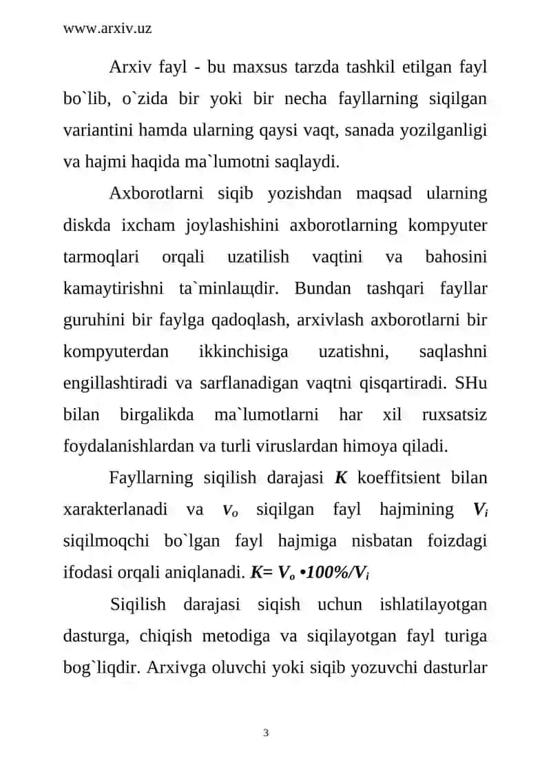 Arxivga olish dasturlari 3