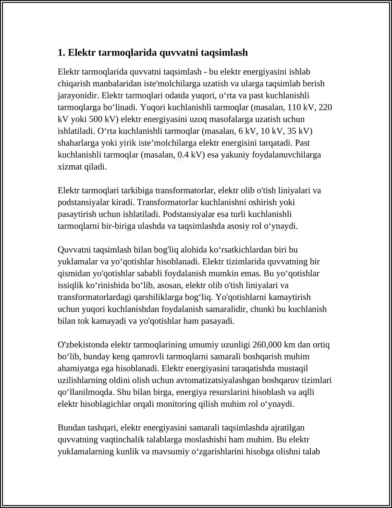 O‘RNATILGAN TIZIMLARDA QUVVATNI BOSHQARISH 3