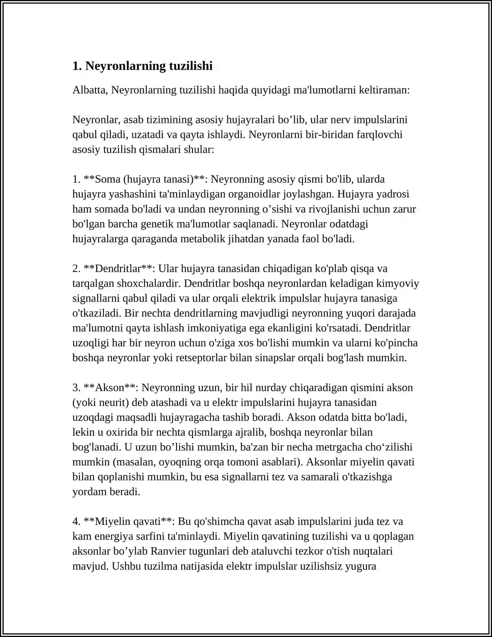 ODAM NERV SISTEMASINING TUZILISHI VA FUNKSIYASIYALARI 3