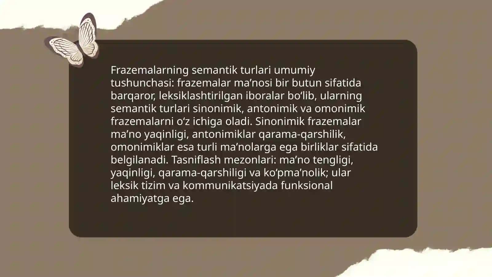 Frazemalarning semantik turlari 3