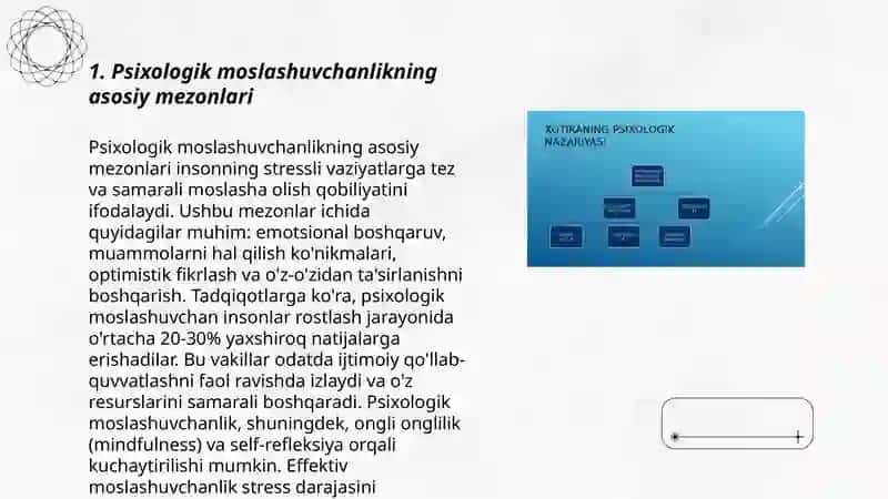 Psixologik moslashuvchanlik va muvozanatni baholash mezonlari 3