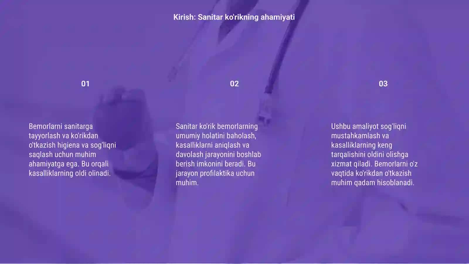 Bemorlarni sanitar ko'rikdan o'tikazish 3