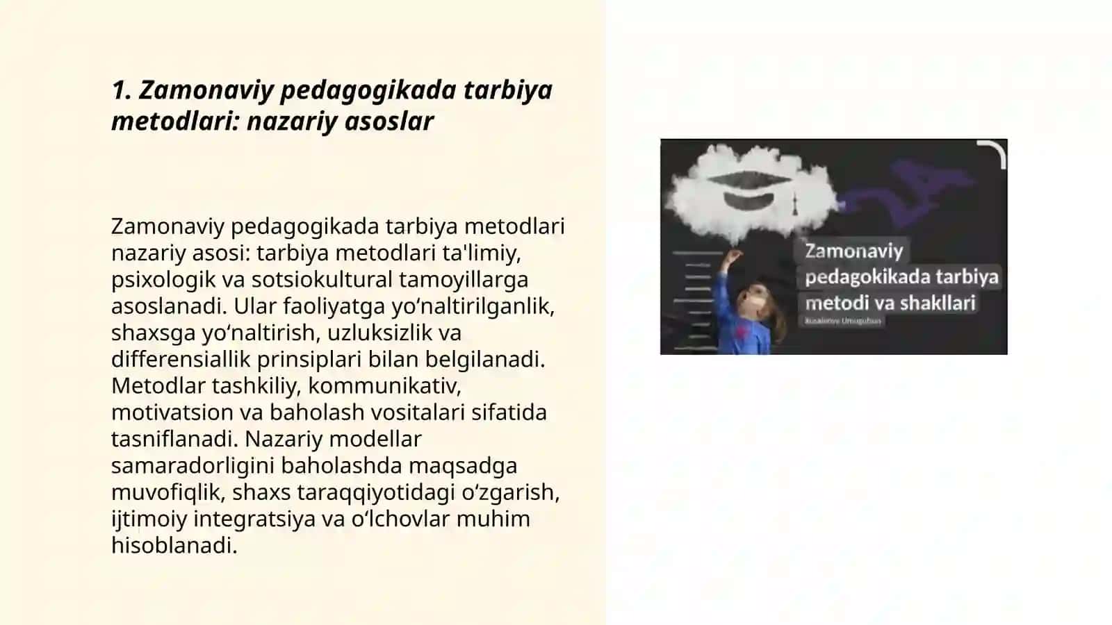 Zamonaviy pedagogikada metodlari tarbiya shakllari rejaga Zamonaviy pedagogikada tarbiya metodlari 3