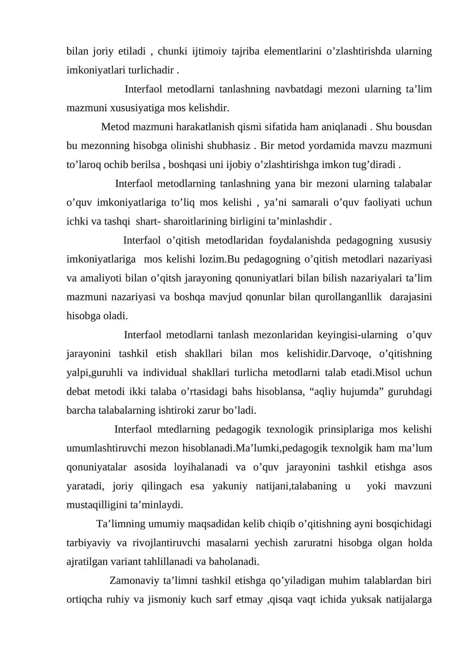 Interfaol metodlar va ularning tavsifi. 3