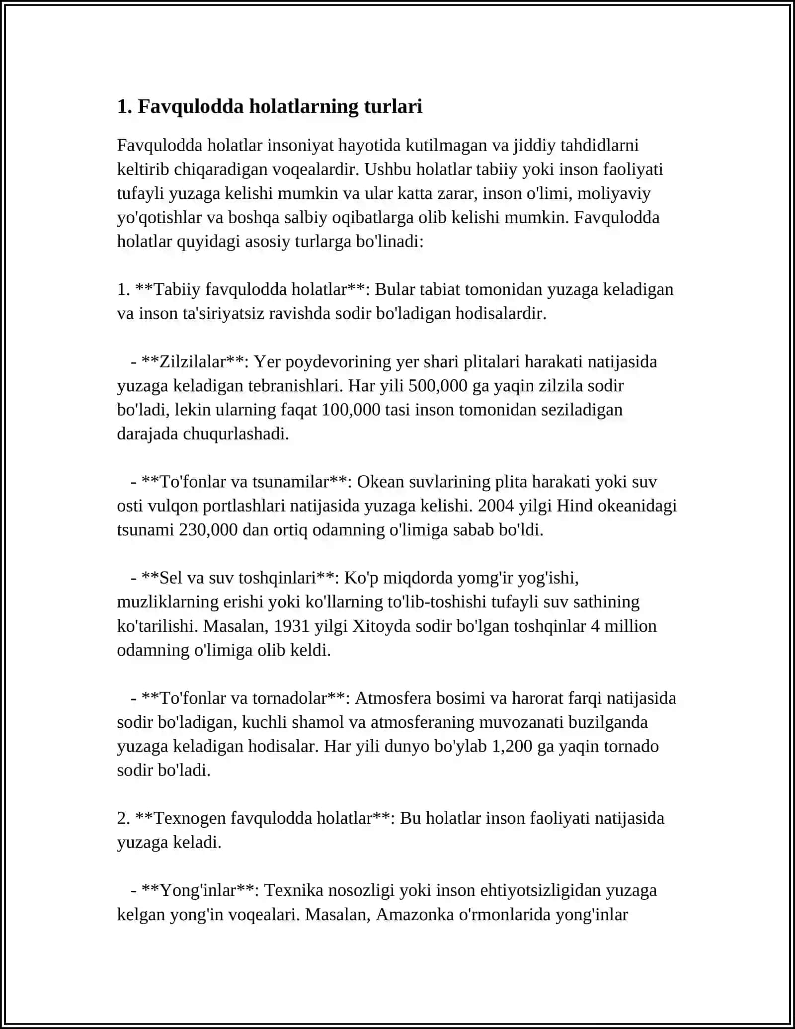 FAVQULOTDA XOLATLAR VA UNDA TIBBIY XODIM CHORA TADBIRLARI 3