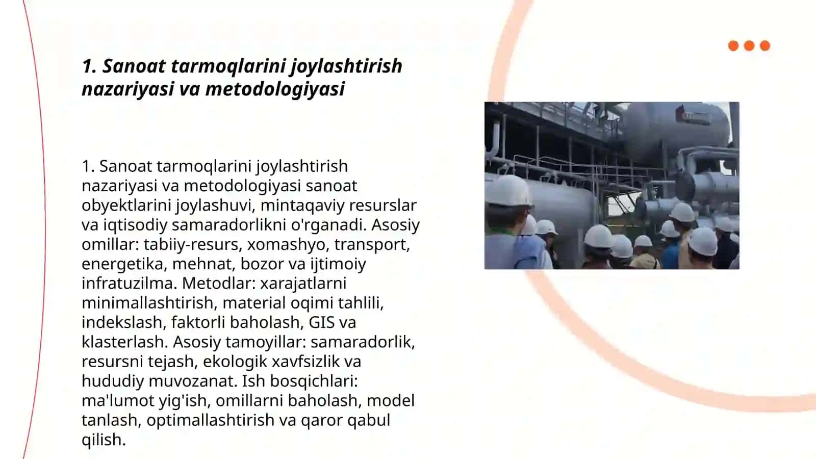 Sanoat tarmoqlarini joylashtirish 3