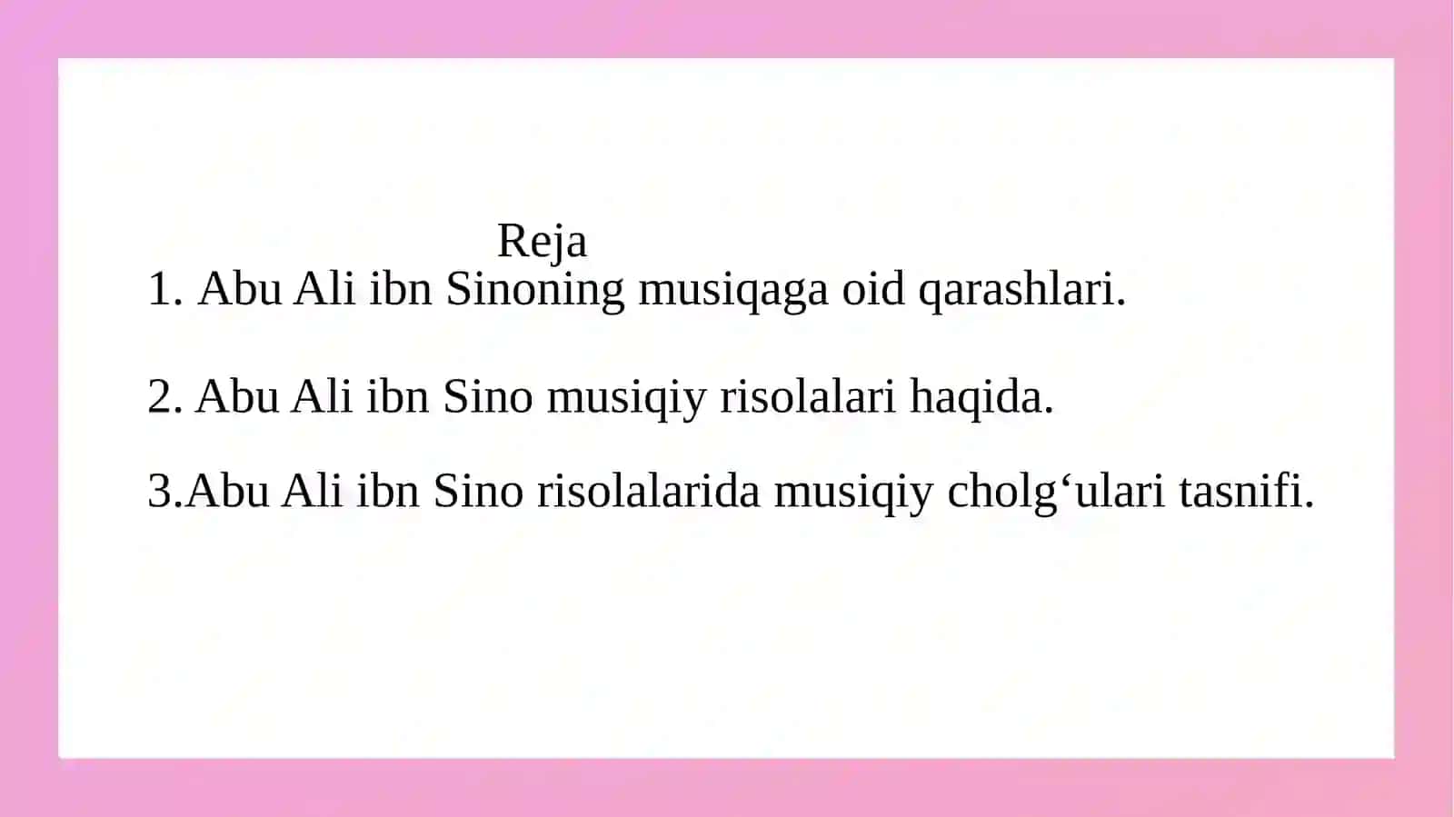 Abu Ali Ibn Sino musiqiy risolalari 3