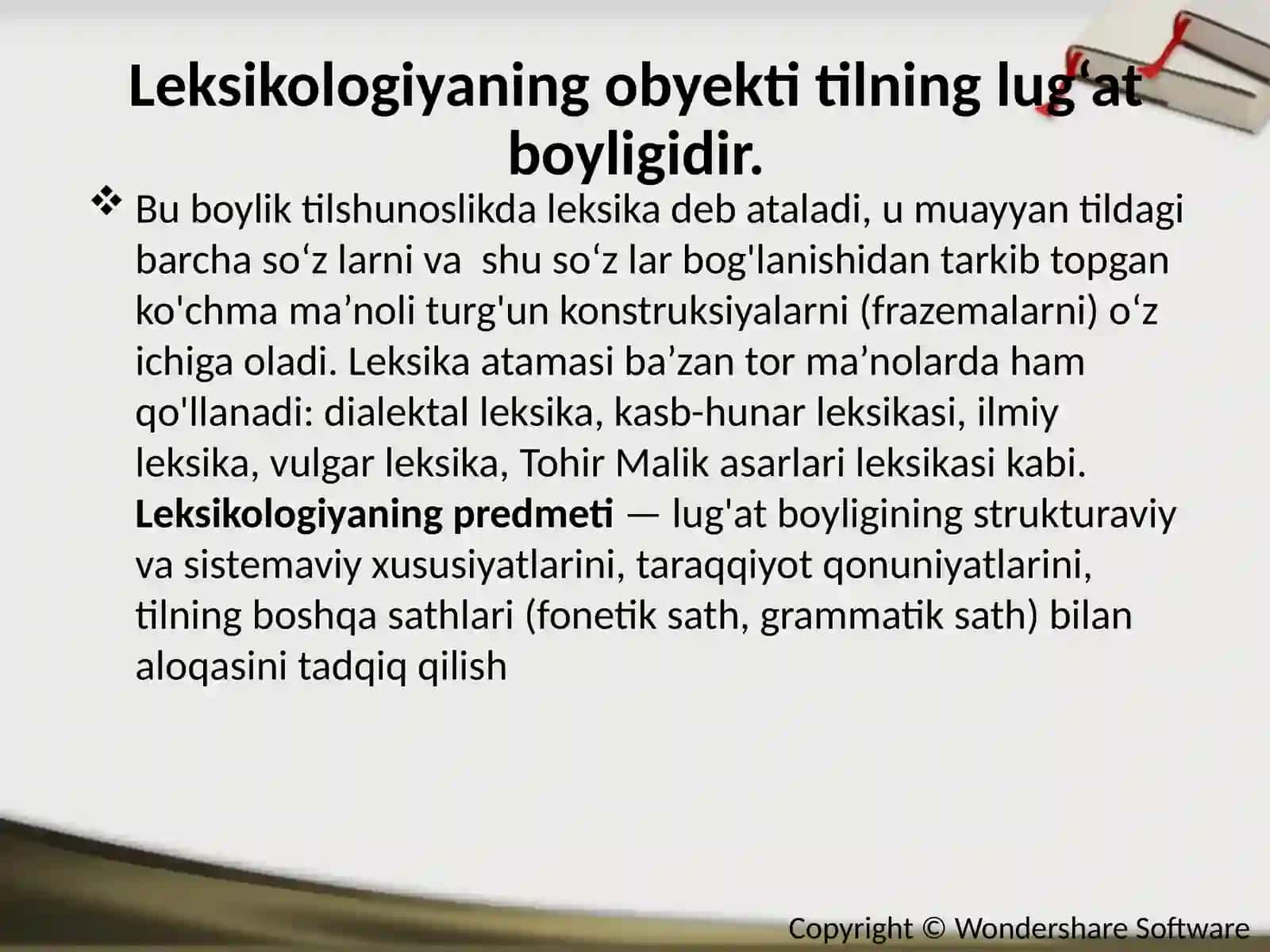 3-O‘Z BEK TILINING LEKSIK QATLAMLARI 3