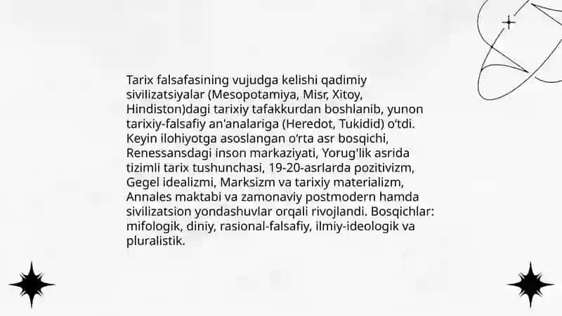 Tarix falsafasi silvizatsiyasi va madaniyati 3