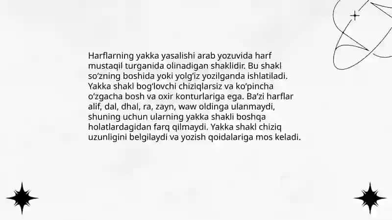 Arab alifbosidagi harflarning yasalishi 3