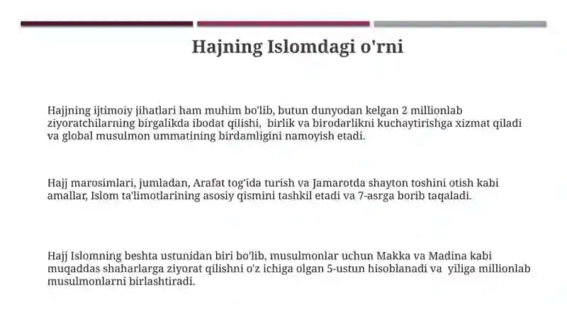 Hajning Islomdagi o'rni 3