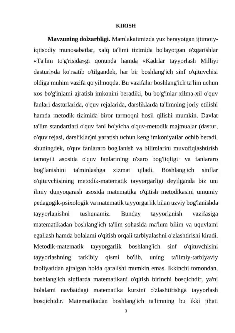 Og‘zaki matematik mashqlardan foydalanib 4-sinf o‘quvchilarini o‘quv faolligini rivojlantirish 3