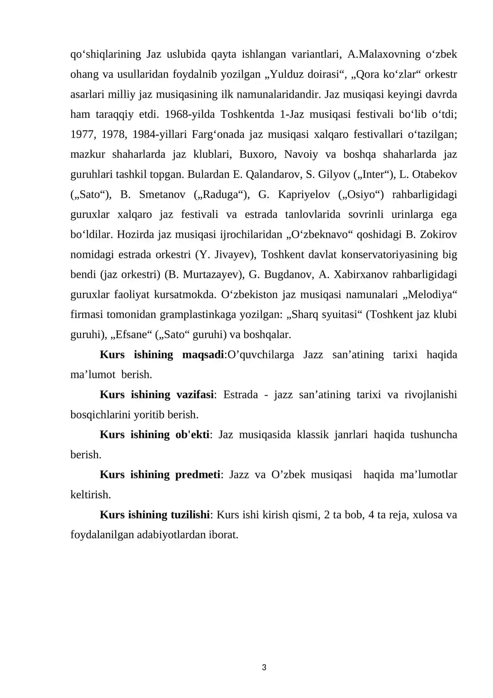 Jazz taraqqiyoti 3