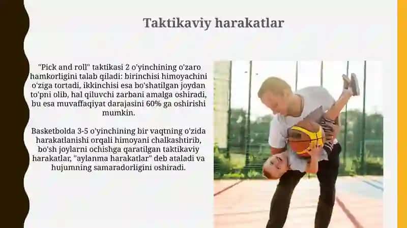 Basketbol o'yinida harakatlanish va to'pni boshqarish texnik usullarini o'rgatish 3