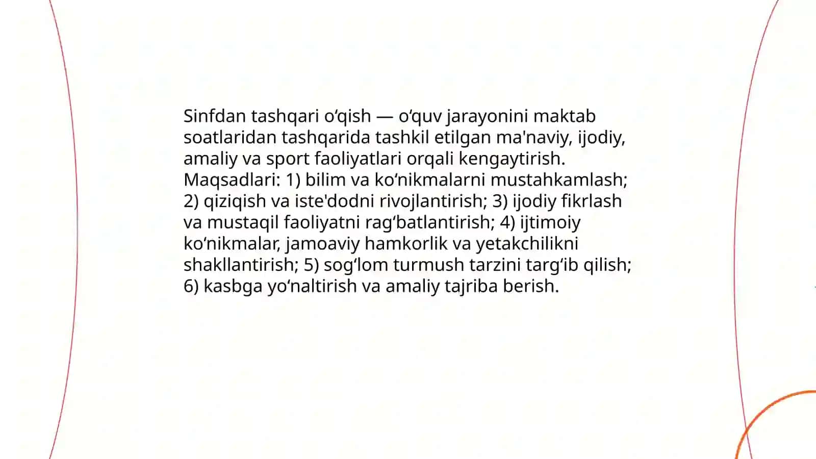 Sinfdan tashqari o'qish va uni tashkil etish 3