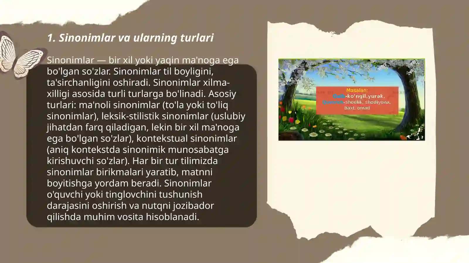 Sinonim va antonim soʻzlar 3