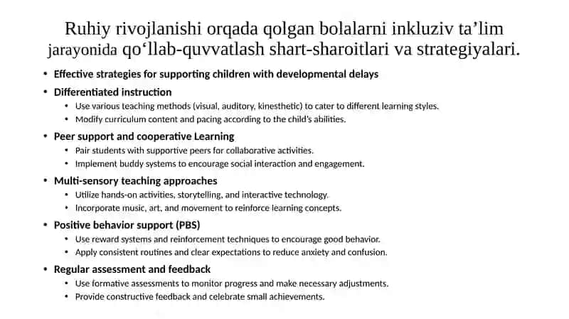 Autistik spektr buzilishtarga egalar bo'lgan bolalarning inkluziv ta'limi 3