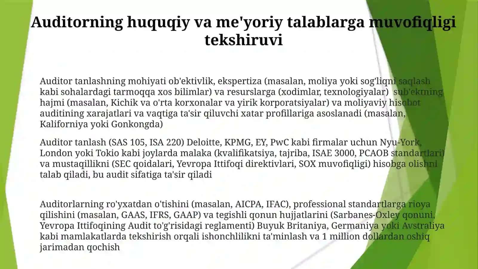 Auditor Tanlash Mezonlari 3