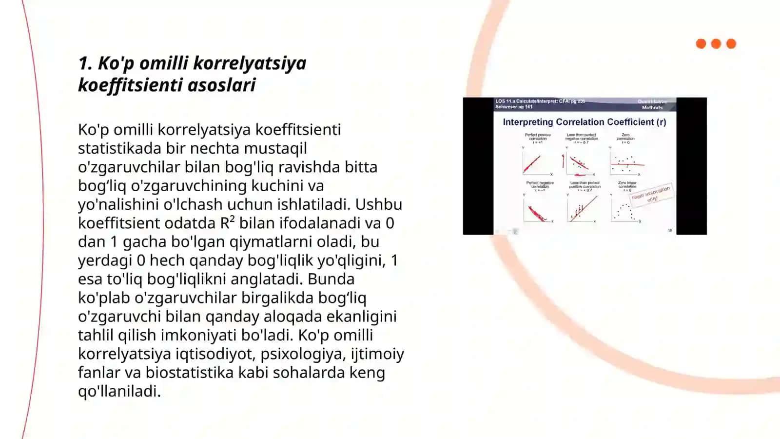 Ko'p omilli korrelyatsiya koeffitsienti asoslari 3