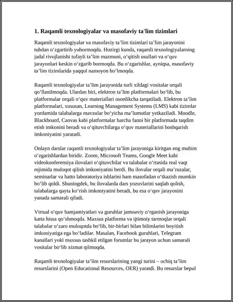 RAQAMLI TEXNOLOGIYALARNING TAʼLIM JARAYONIGA TAʼSIRI 3