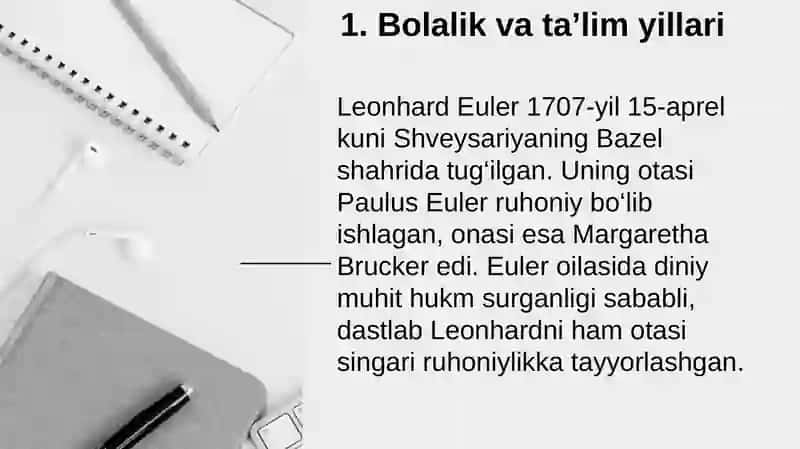 Leonard Eyler hayoti va ilmiy faoliyati 3