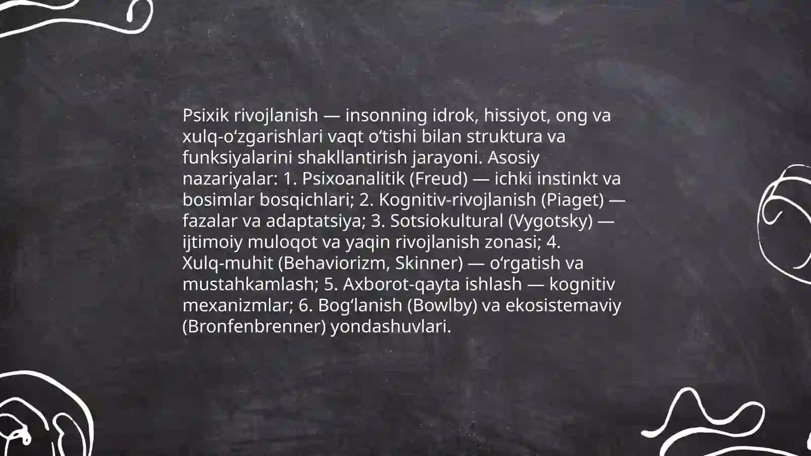 Psixik rivojlanish va uni davrlashtirish muammosi 3