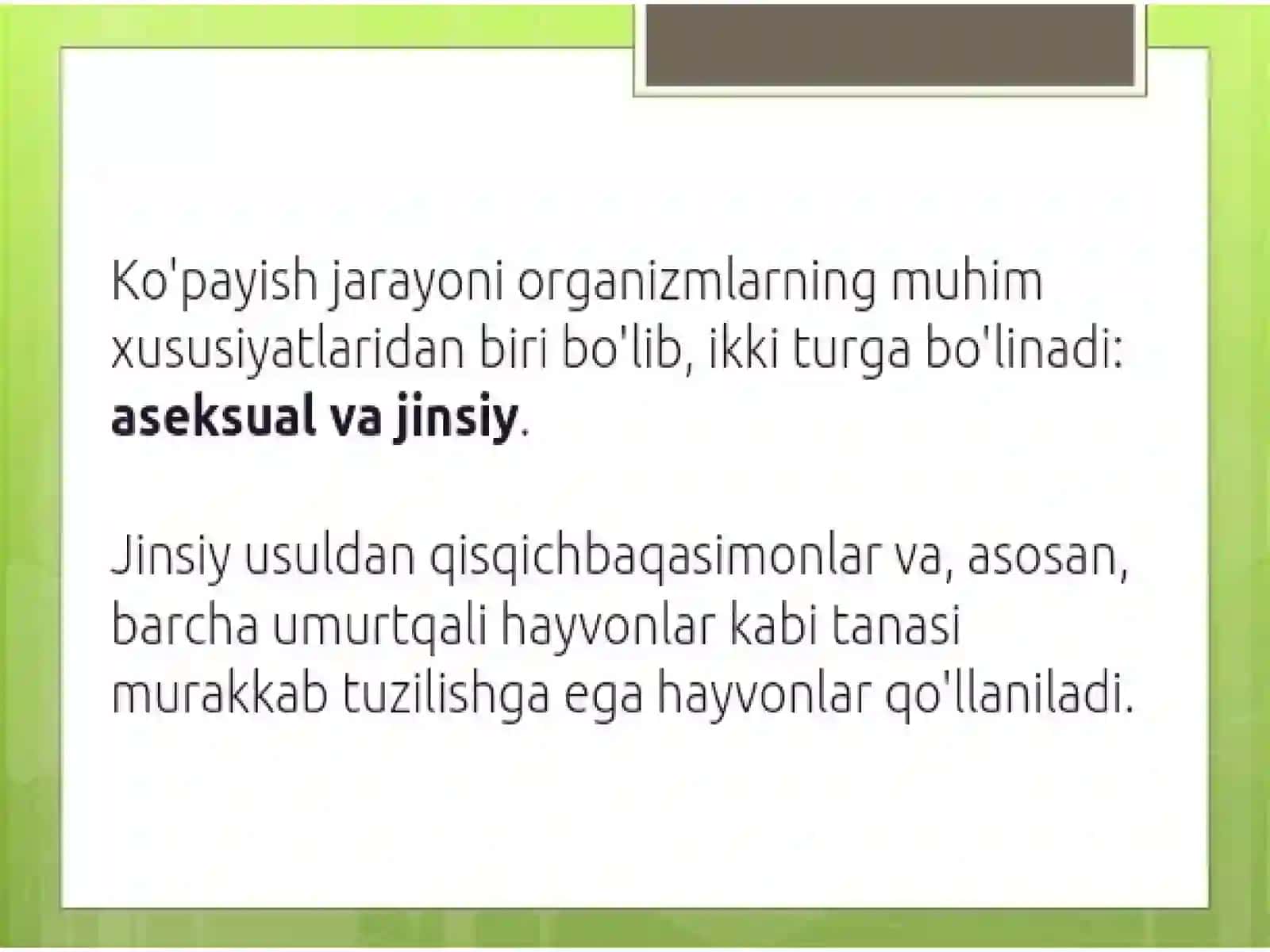 Umurtqali hayvonlarning ko'payish biologiyasi va rivojlanishi 3