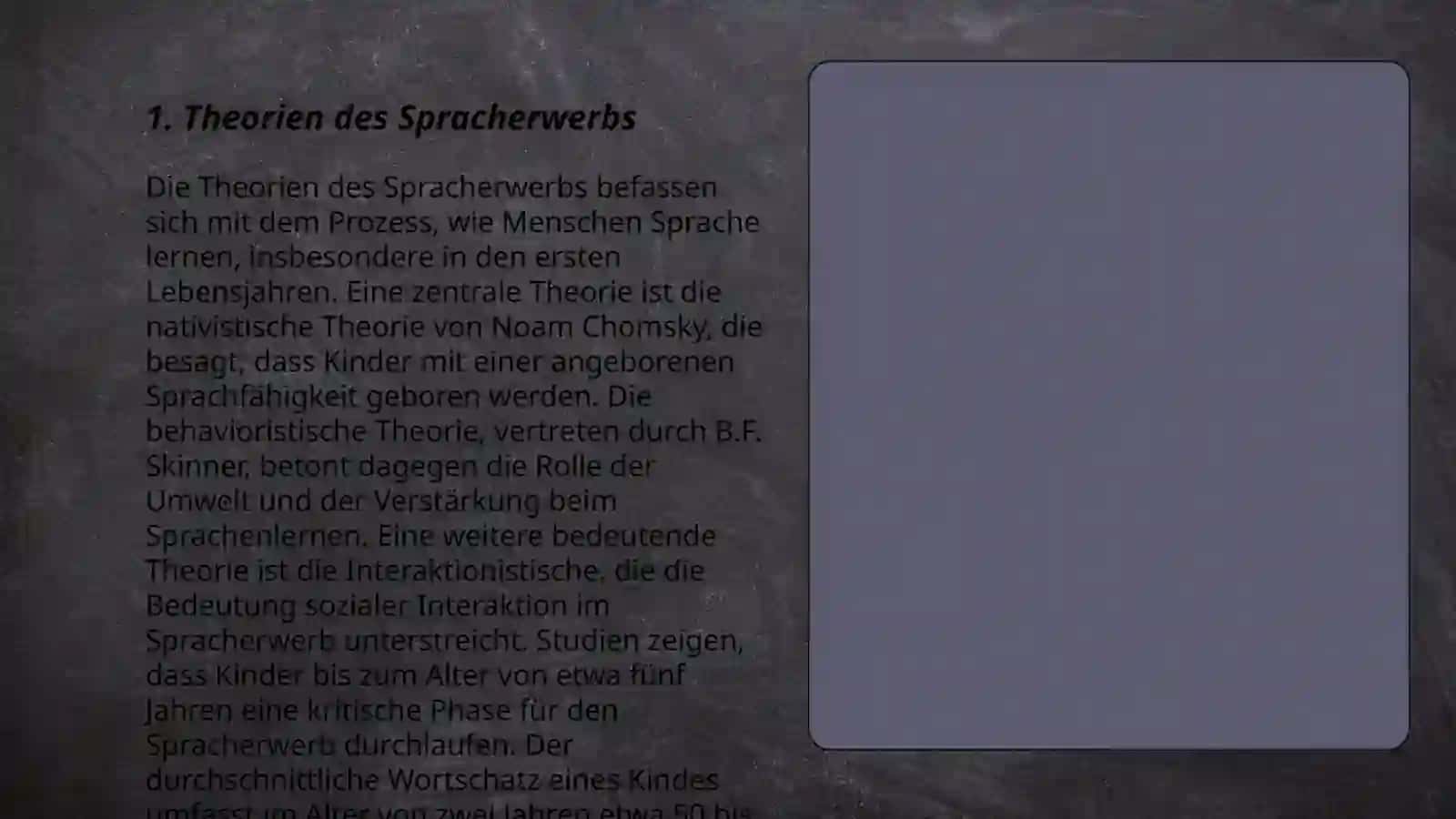 Theorien des Spracherwerbs 3