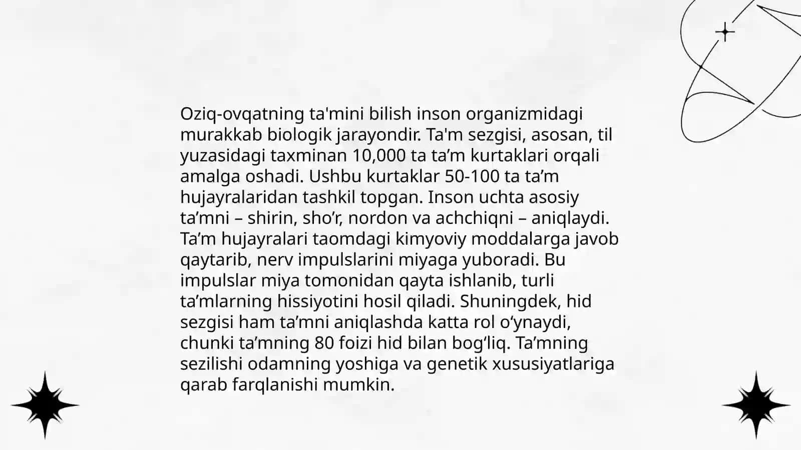 Ta'm bilish mexanizmi 3