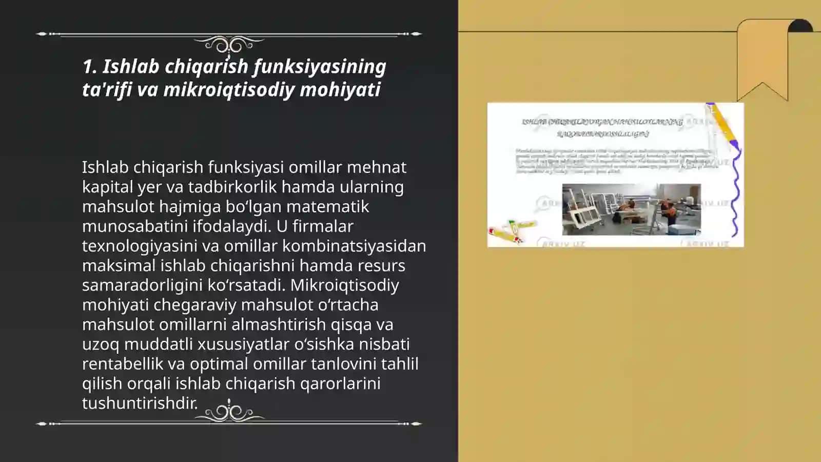 Ishlab chiqarish funksiyasini va uning mikroiqtisodiy tahlili 3