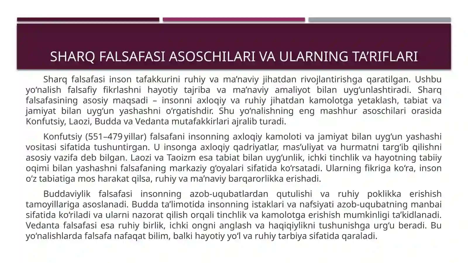 Falsafaning mohiyatiga oid Sharq va G‘arb mutafakkirlari ta’riflarini tasniflash 3