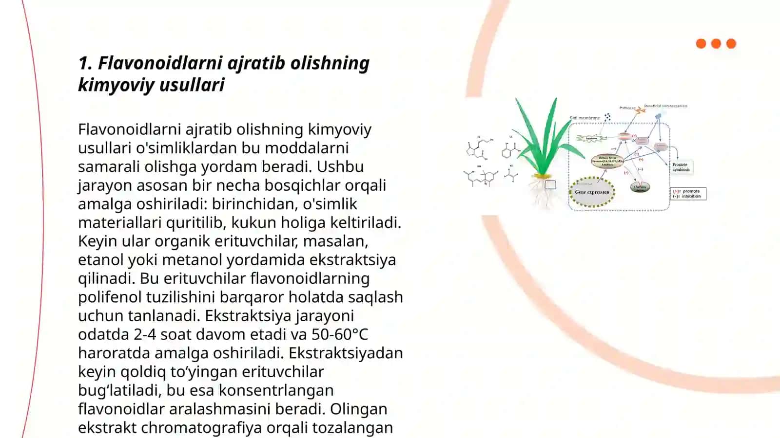 Dorivor o’simlik mahsulotlaridan flavonoidlarni ajratib olishusullari 3