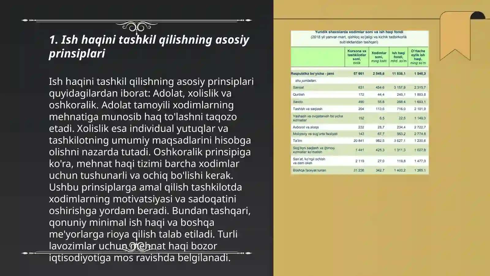 Ish haqini tashkil qilishning yagona tarif tizimi 3