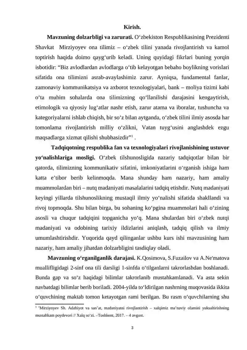 4-SINF ONA TILI DARSLARIDA SO'Z TURKUMLARINI O'RGANISH 3