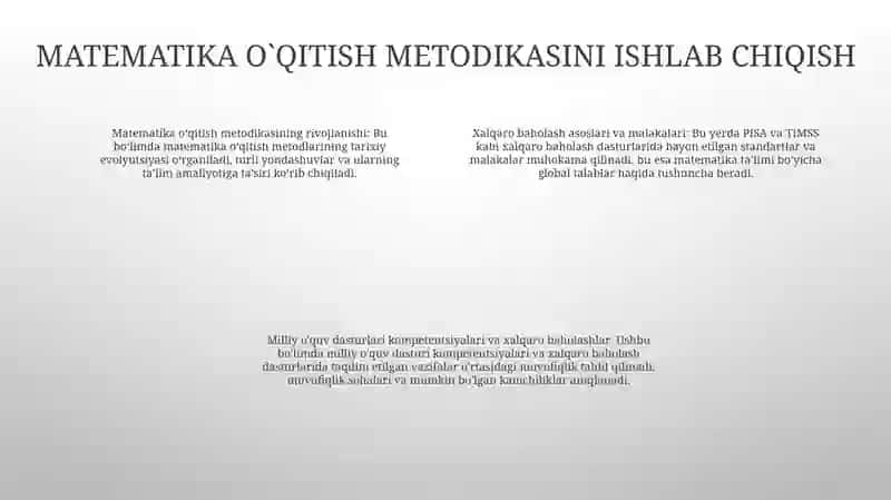 Matematika O'Qitish Metodikasi 3
