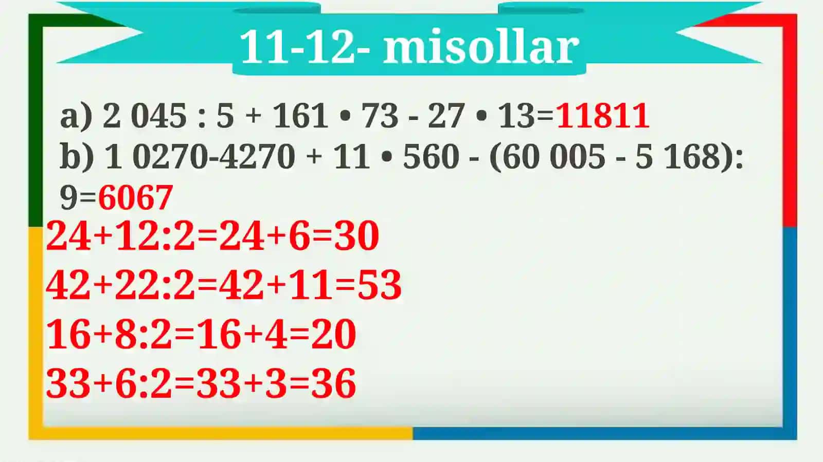 Matematika darsi - Fanlarning eng a’losi 3