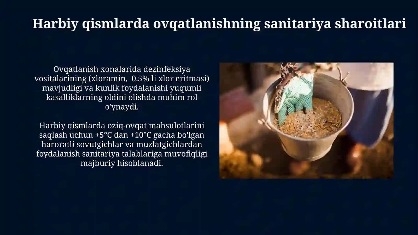 Oziq-ovqat mahsulotlarining saqlanishi va tashilishi 3