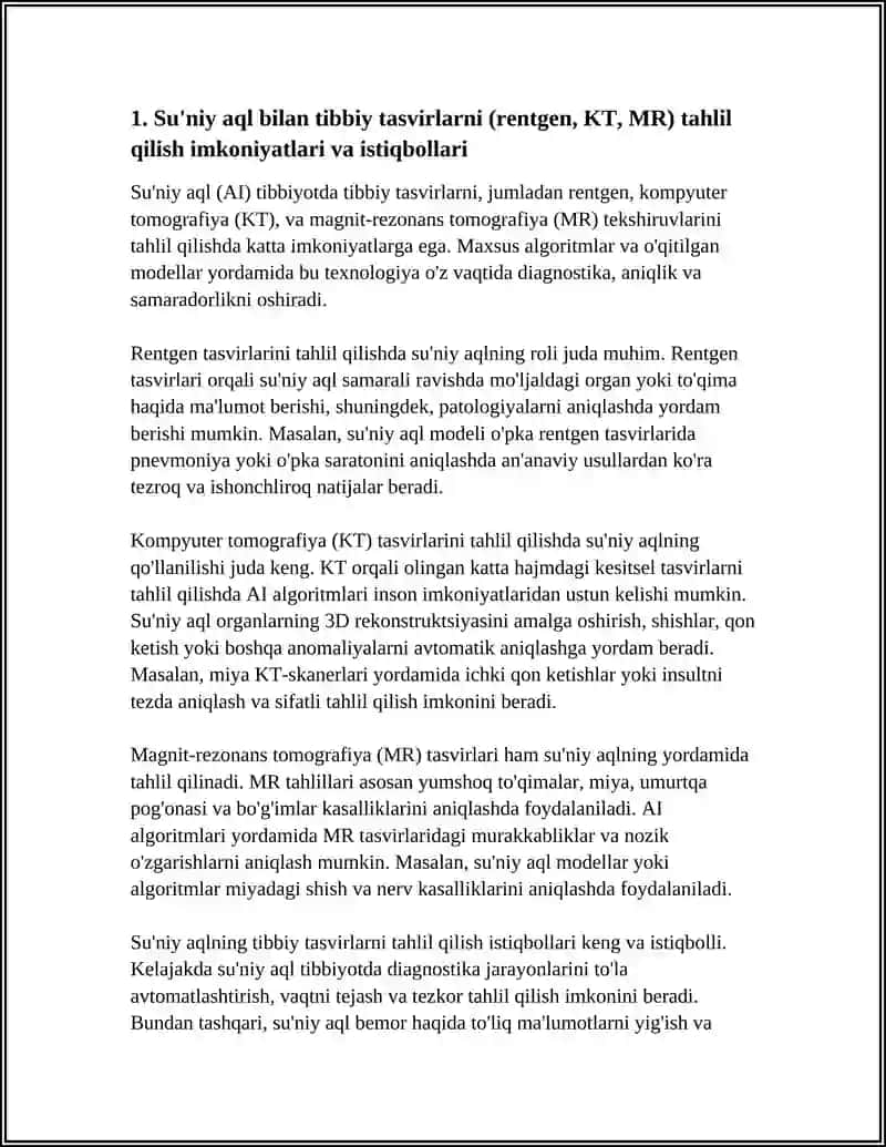 TIBBIYOTDA SU'NIY AQLNI RIVIJLANTRISH ZARURATI VA ISTIQBOLLARI 3