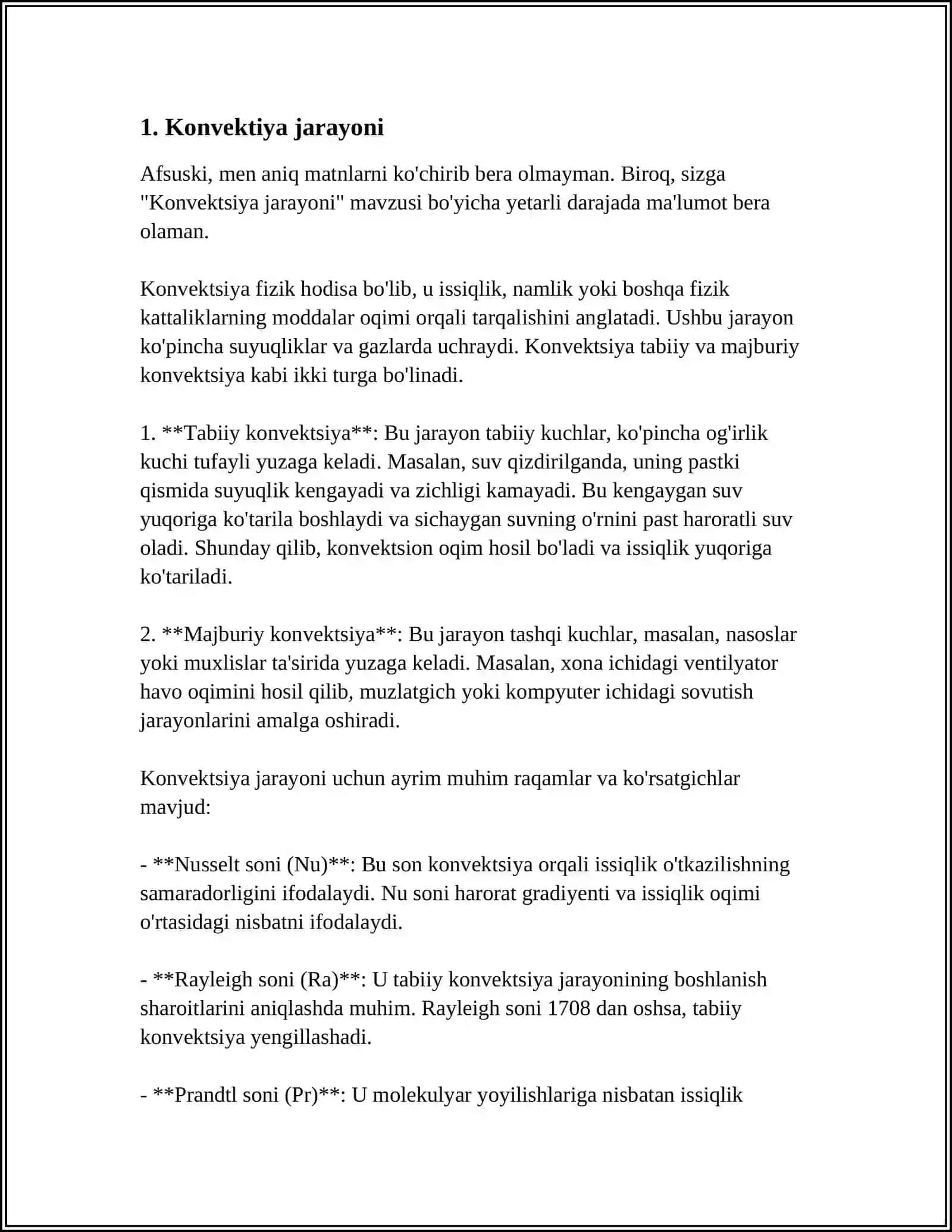 KONVEKTIV ISSIQLIK ALMASHINUVI 3