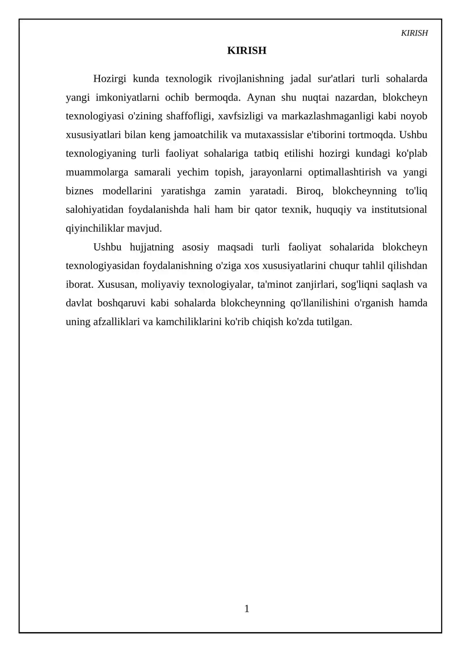 Har xil faoliyat sohalarida blokcheyn texnologiyasidan foydalanish xususiyatlari 3
