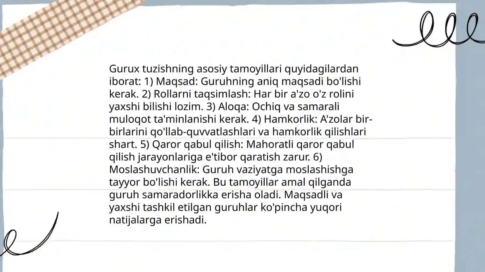 Gurux tuzishning determinantlari 3