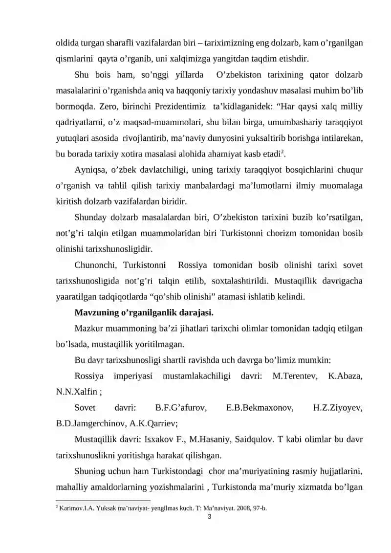 CHOR ROSSIYASINING O'RTA OSIYO XONLIKLARINI BOSIB OLINISHIGA OID TADQIQOTLAR 3