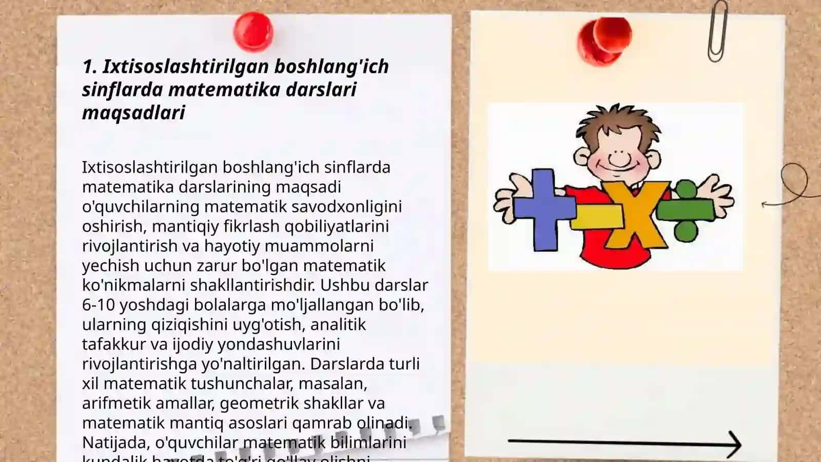 Ixtisoslashtirilgan boshlang'ich sinflarda matematika o'qitish 3
