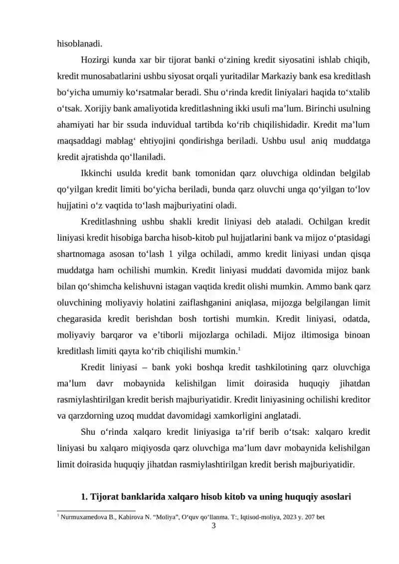 Tijorat banklarining halqaro hisob-kitob operatsiyalari 3