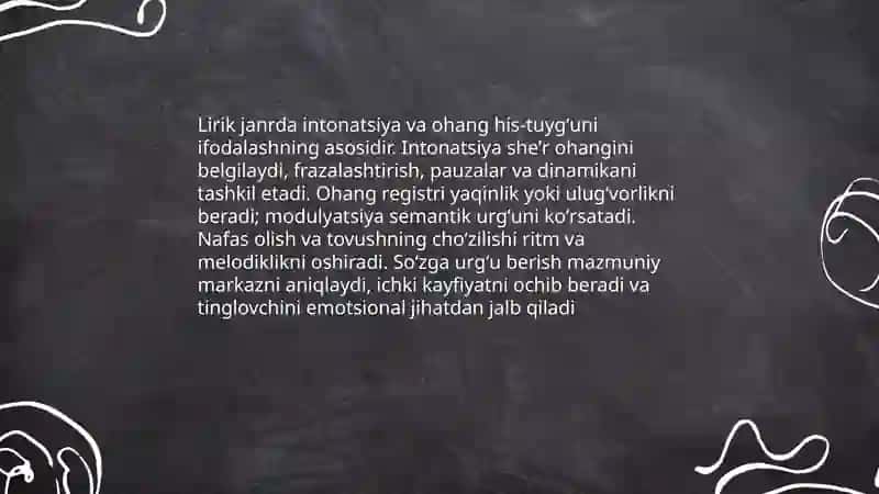 Lirik va dramatik janrlarni ifodali oʻqishdagi xususiyatlari 3
